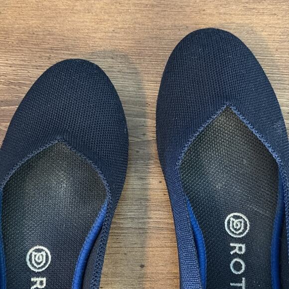 Rothy's Navy Blue Round-Toe Flats - Picture 3 of 9